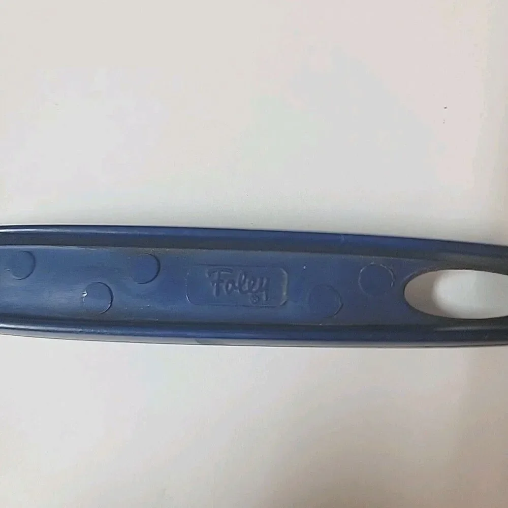 Vintage Foley Dark Blue Nylon Plastic Slotted Spoon 11